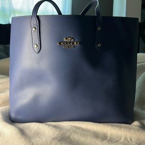 Blue Coach tote bag